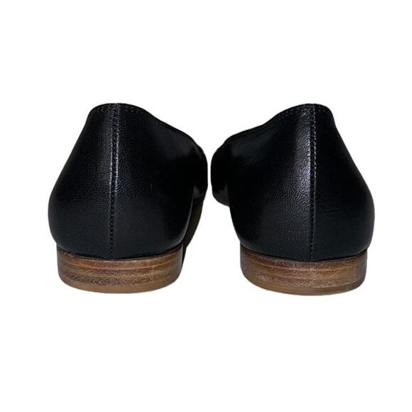 Gucci Hills Perforated GG Logo Black Leather Feminine Slip On Flat Shoes Size 38 - Picture 6 of 12